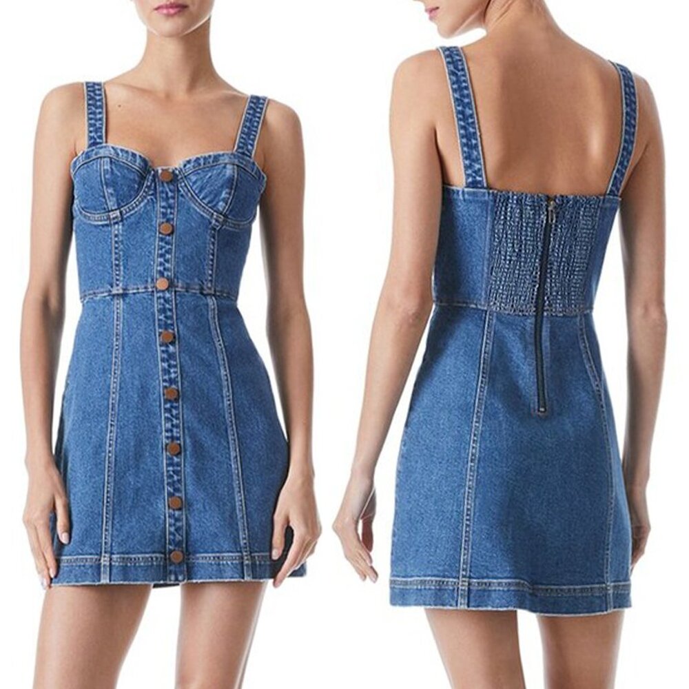 Alice + Olivia Janessa Denim Mini Dress